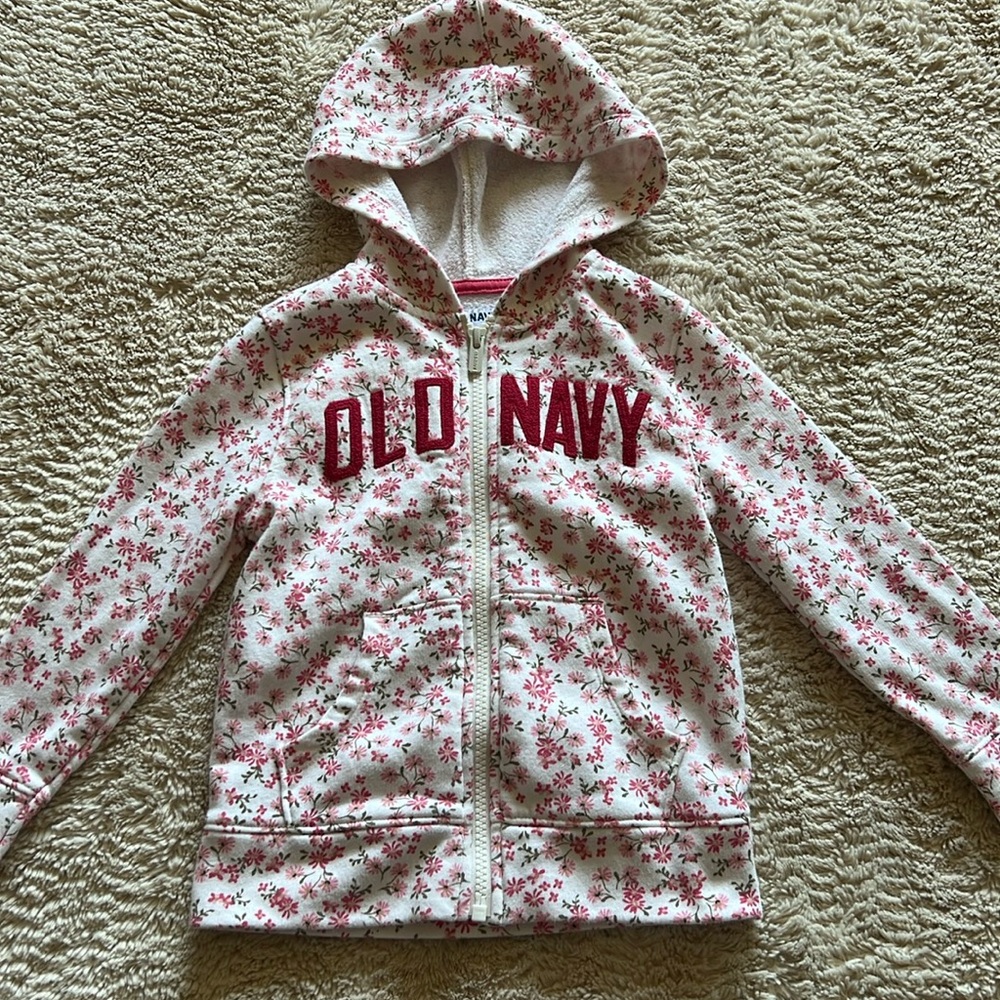 Floral Zip-up Sweatshirt